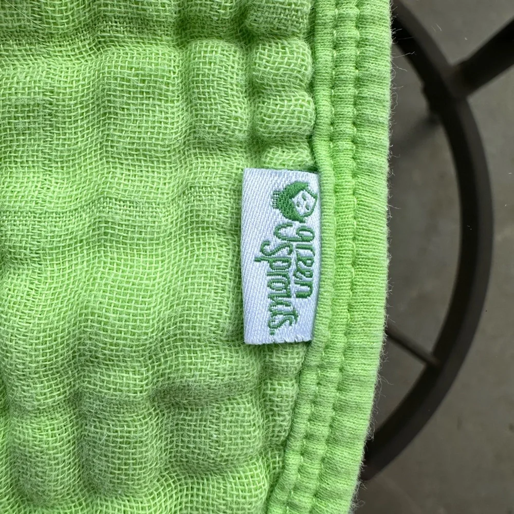 Green Sprouts Organic Cotton Muslin Bibs Set of 2 in Green/Pink Size 0-12 Months